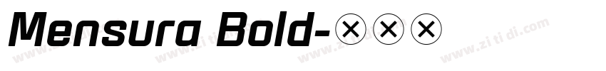 Mensura Bold字体转换